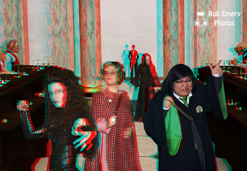 Bellatrix, Dolores, Voldemort and a Slytherin professor at Gringott's Bank